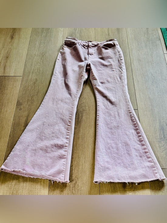 Altar'd State Pants - Altar'd State Flares Bell Bottoms Stretch Pants Women Size 29 Pink Zip Fly 29x33